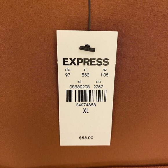 Express Women's Square Neck Cropped Tank Side Zipper Bullion Size XL - NWT $58 - Picture 14 of 16